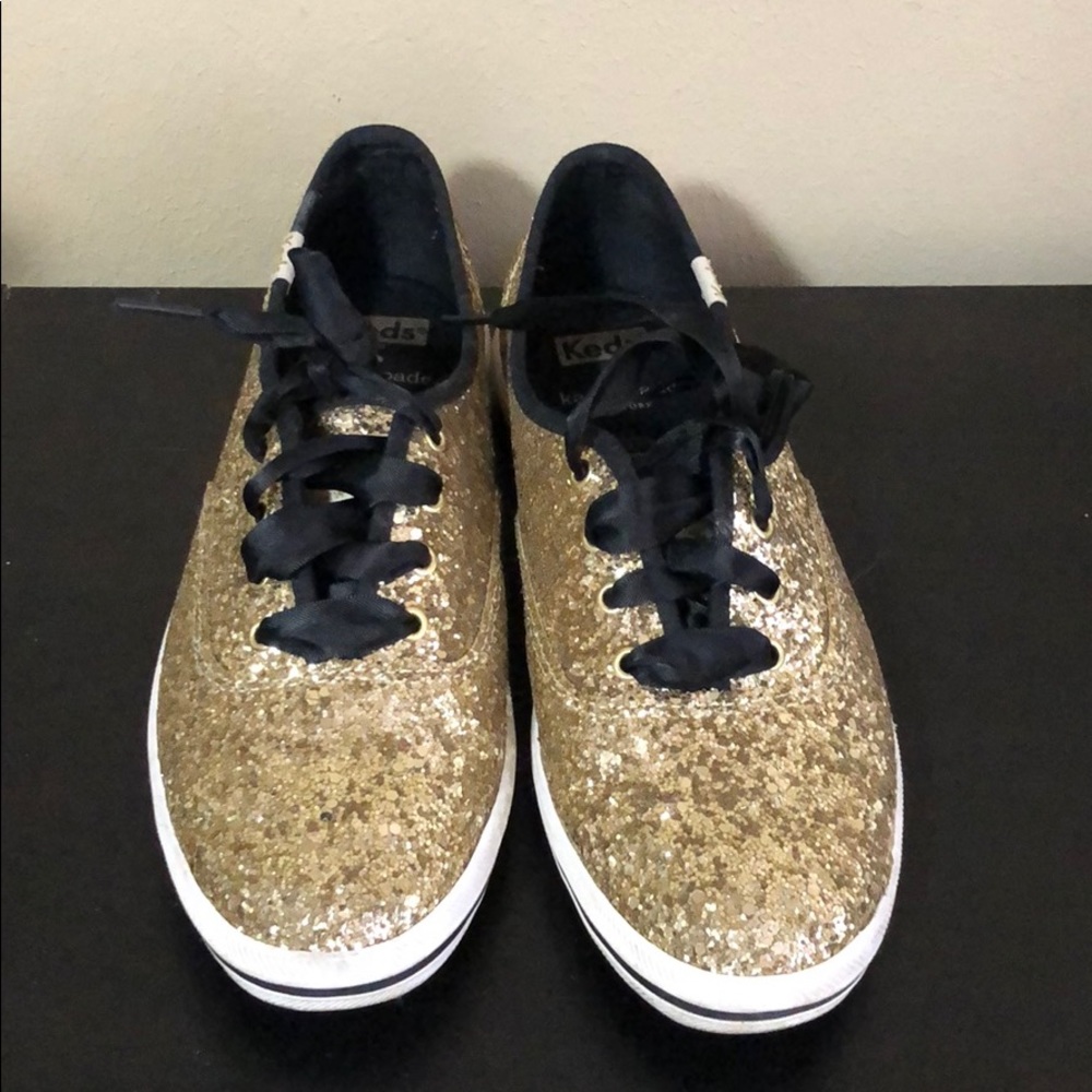 Kate Spade Gold Glitter Keds